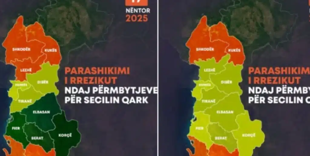 URGJENTISHT të merren masat: Rrebeshe të forta shiu, ja cilat do jenë qarqet më të rrezikuara