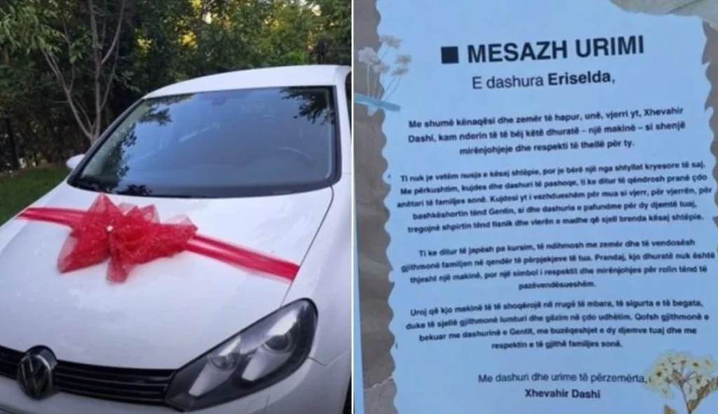 Një makinë në shenjë falënderimi, vjehrri surprizon nusen e djalit me gjestin e rrallë: Ti je një nga shtyllat e kësaj shtëpie!